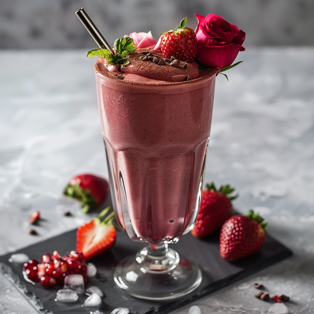 strawberry rose smoothie